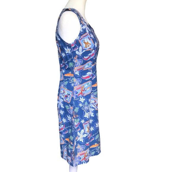 Womens Small Vintage Disney Store Sleeveless Hawaiian Knee Length Shift Dress - Picture 6 of 12